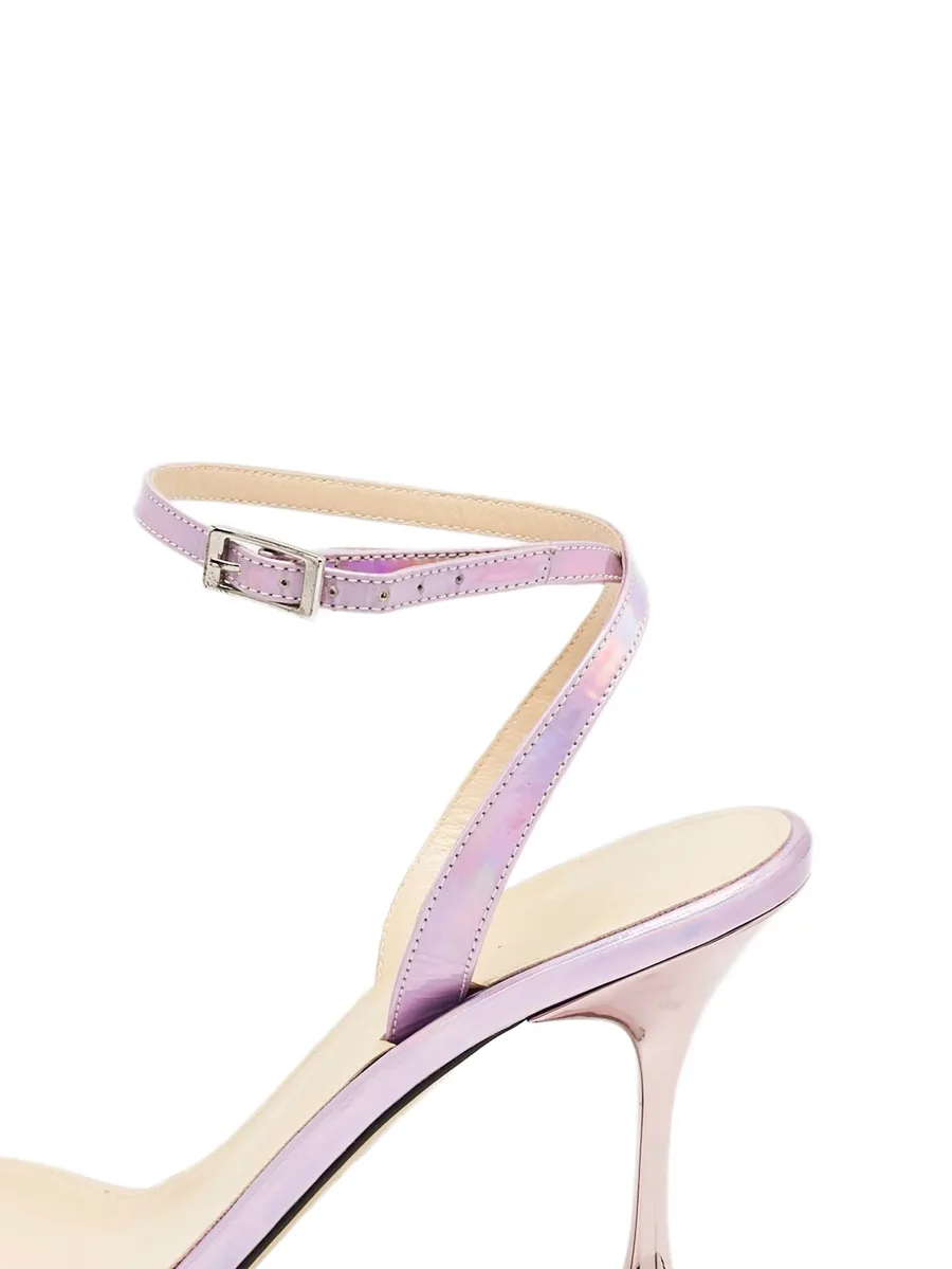 95mm iridescent bow-detail sandals 4
