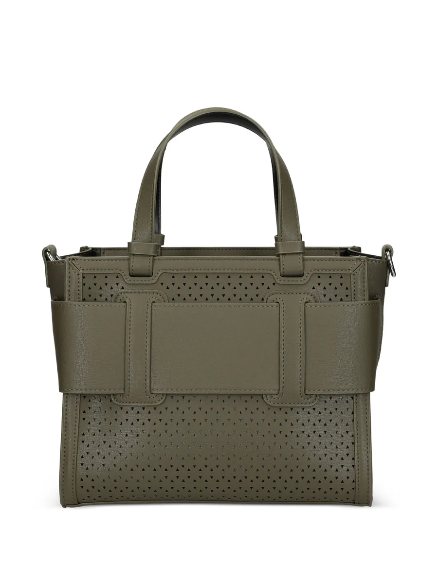 perfortated logo tote bag 3