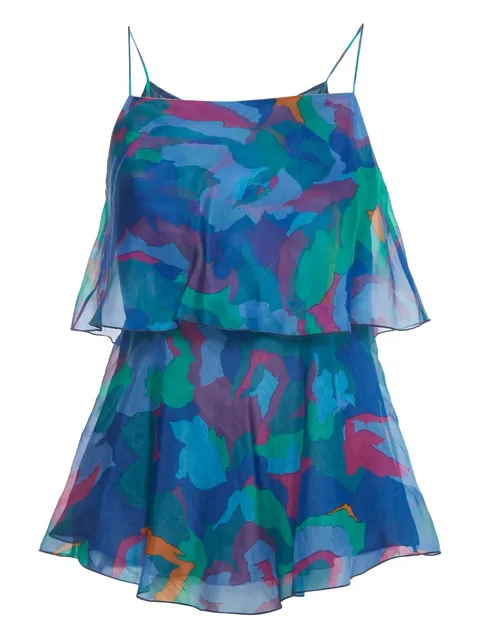 organza printed top