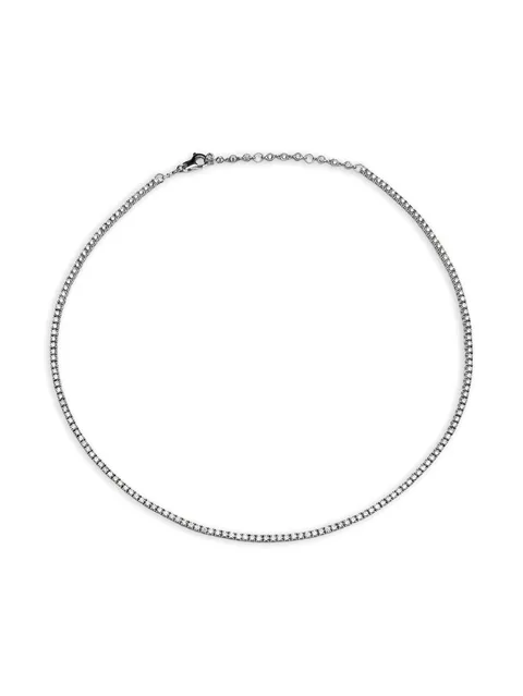 Estelle diamond tennis necklace