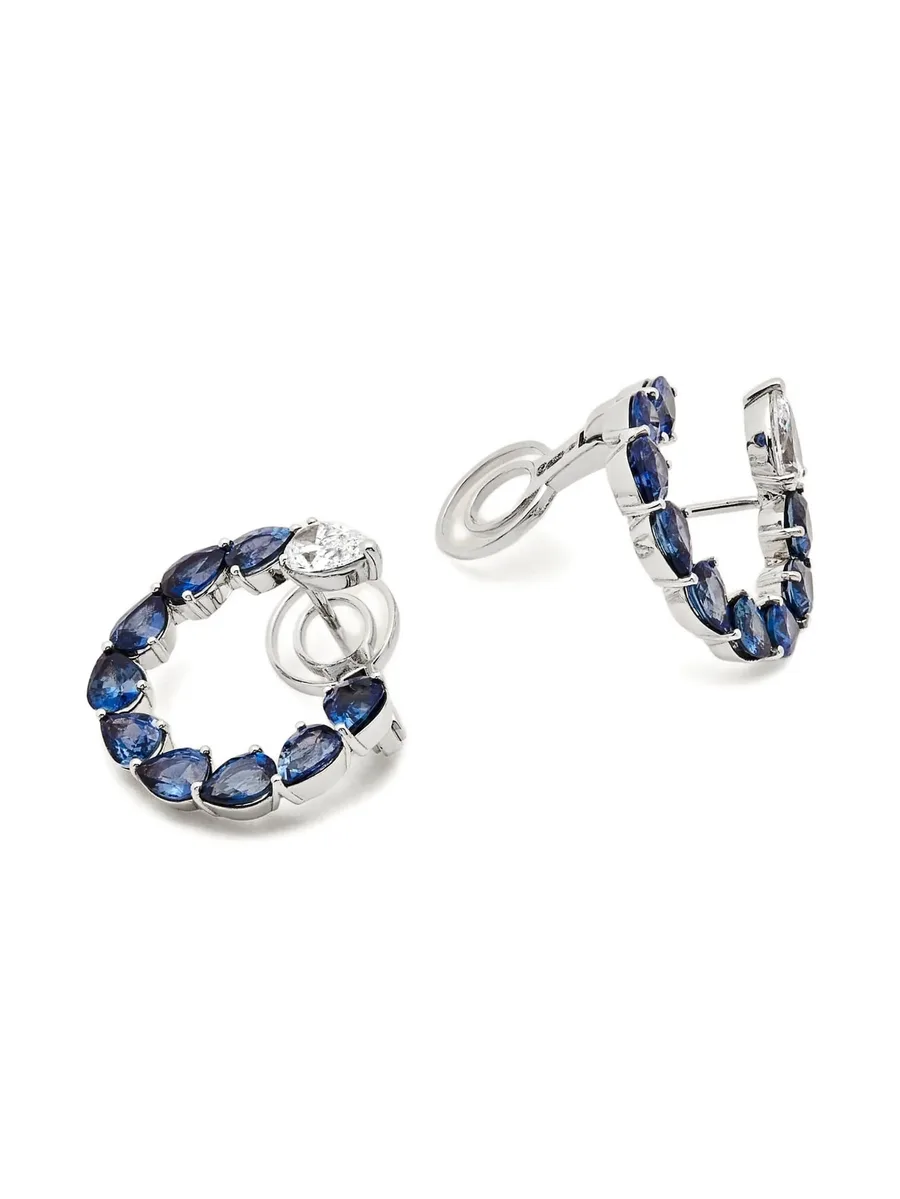 sapphire and diamond hoop earrings 6