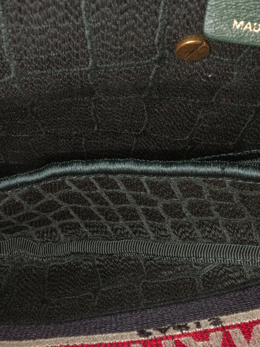сумка на плечо Velvet Crocodile Effect Saddle Bag (2021 год) 10