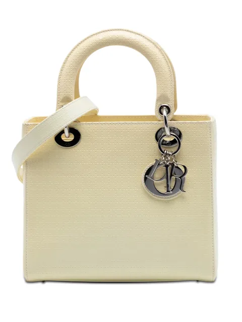 сумка-сэтчел Patent Microcannage Lady Dior среднего размера (2016 год)