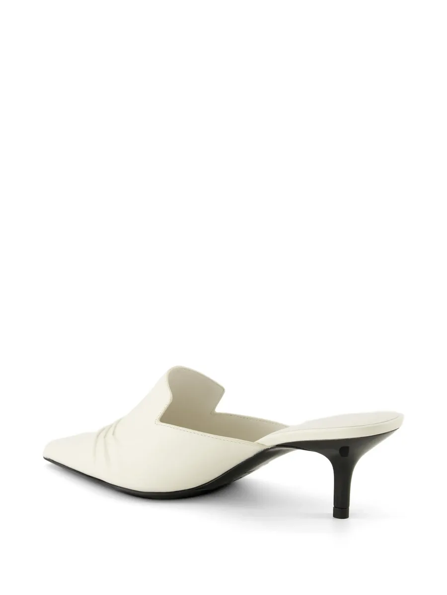 pleated point-toe mules 10