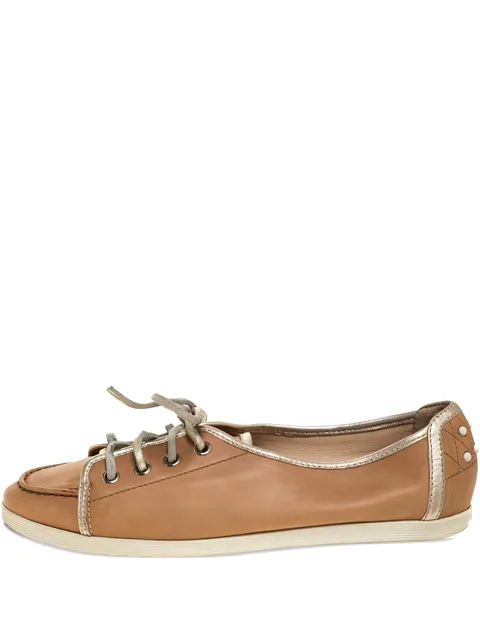 pre-owned leather sneakers