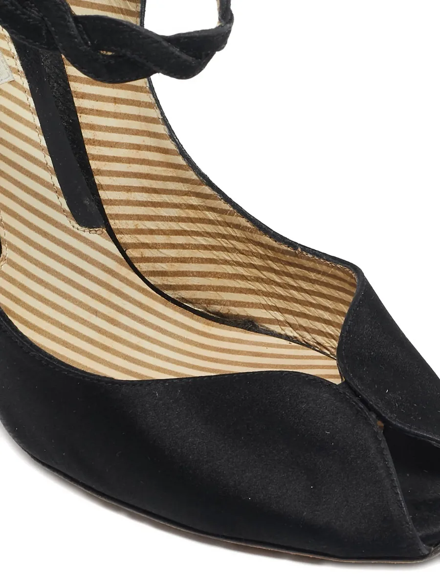 100mm satin peep-toe sandals 9