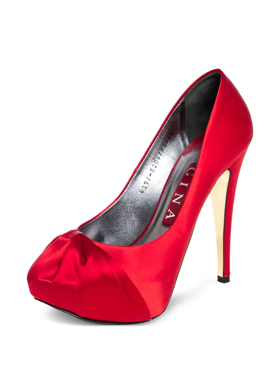 атласные туфли Gina 130 pre-owned на платформе 3