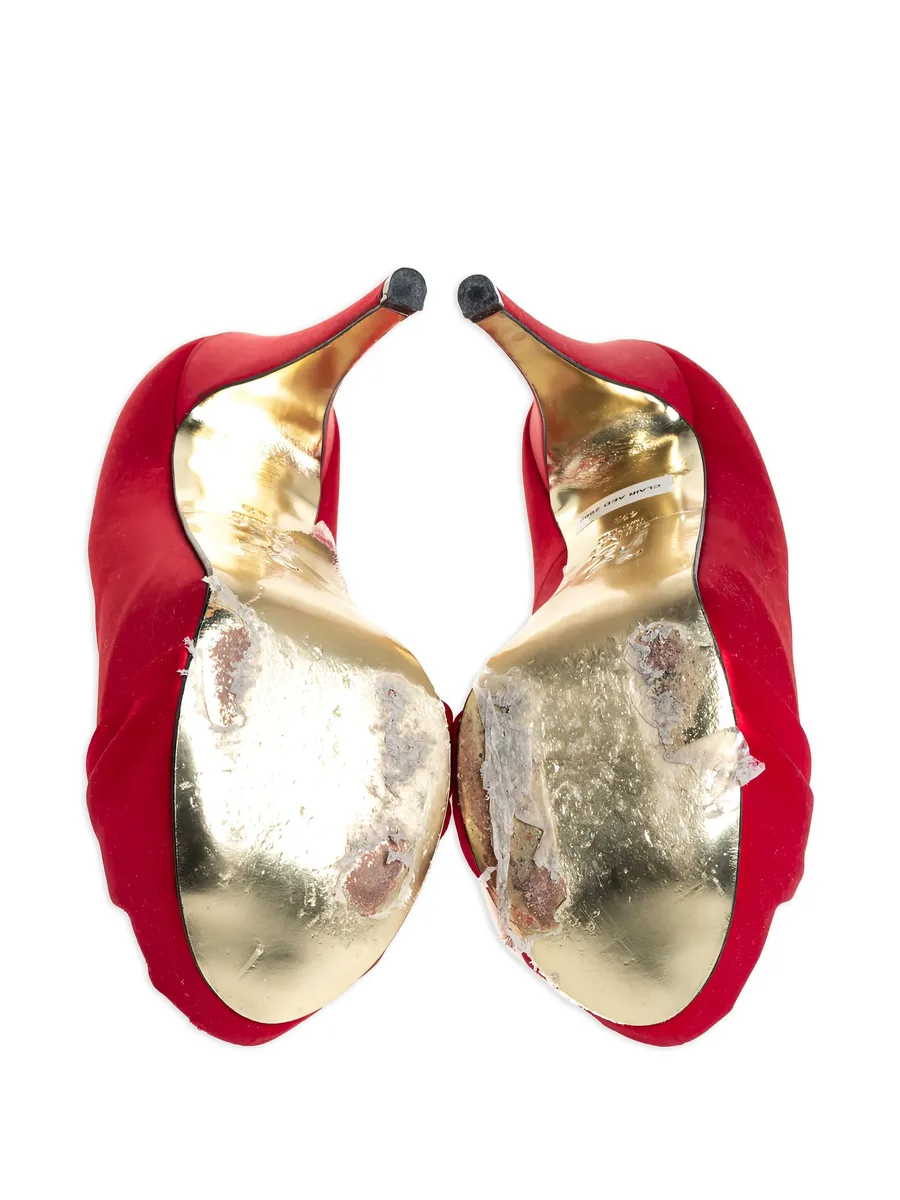 атласные туфли Gina 130 pre-owned на платформе 5
