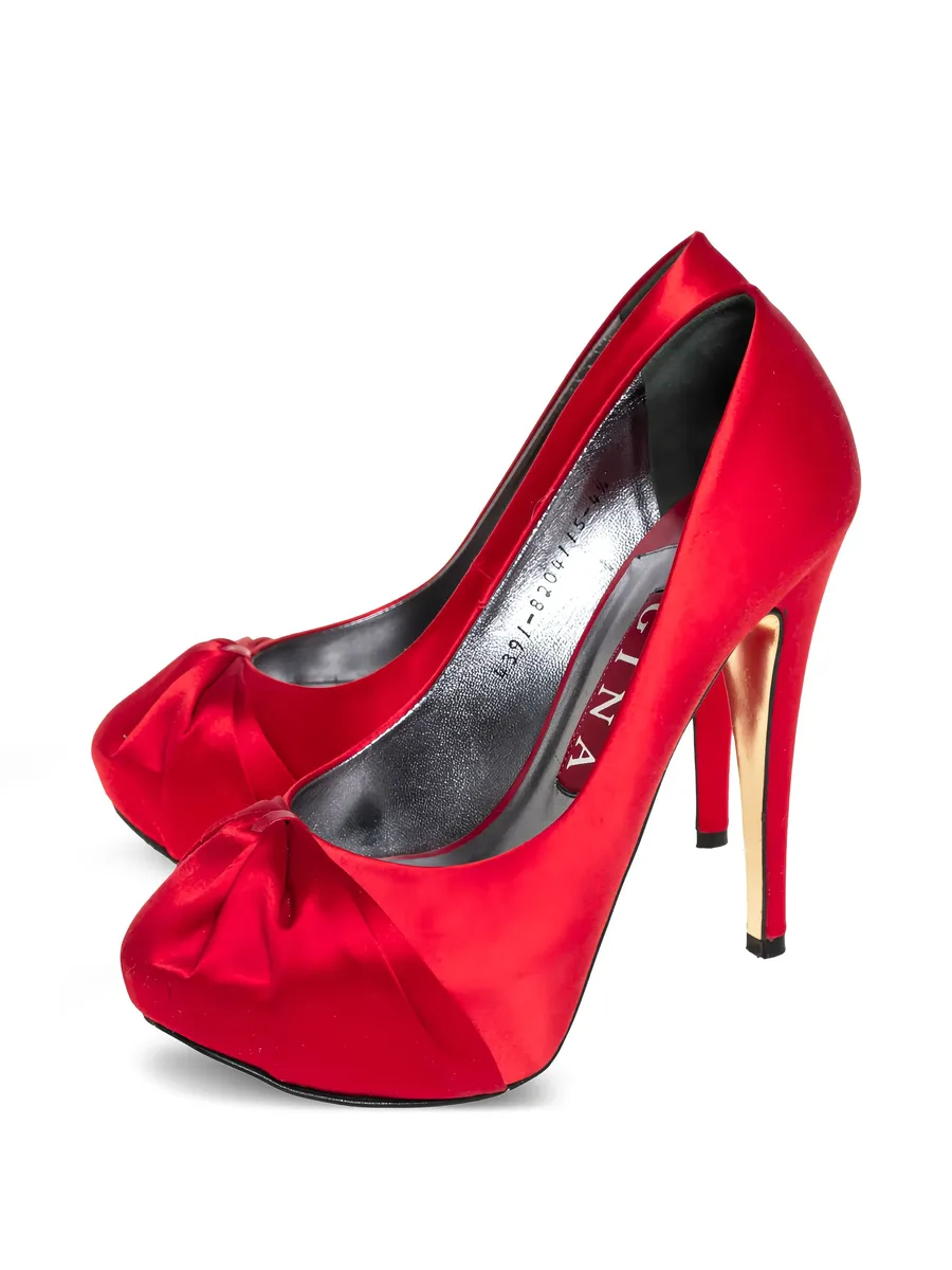 атласные туфли Gina 130 pre-owned на платформе 9