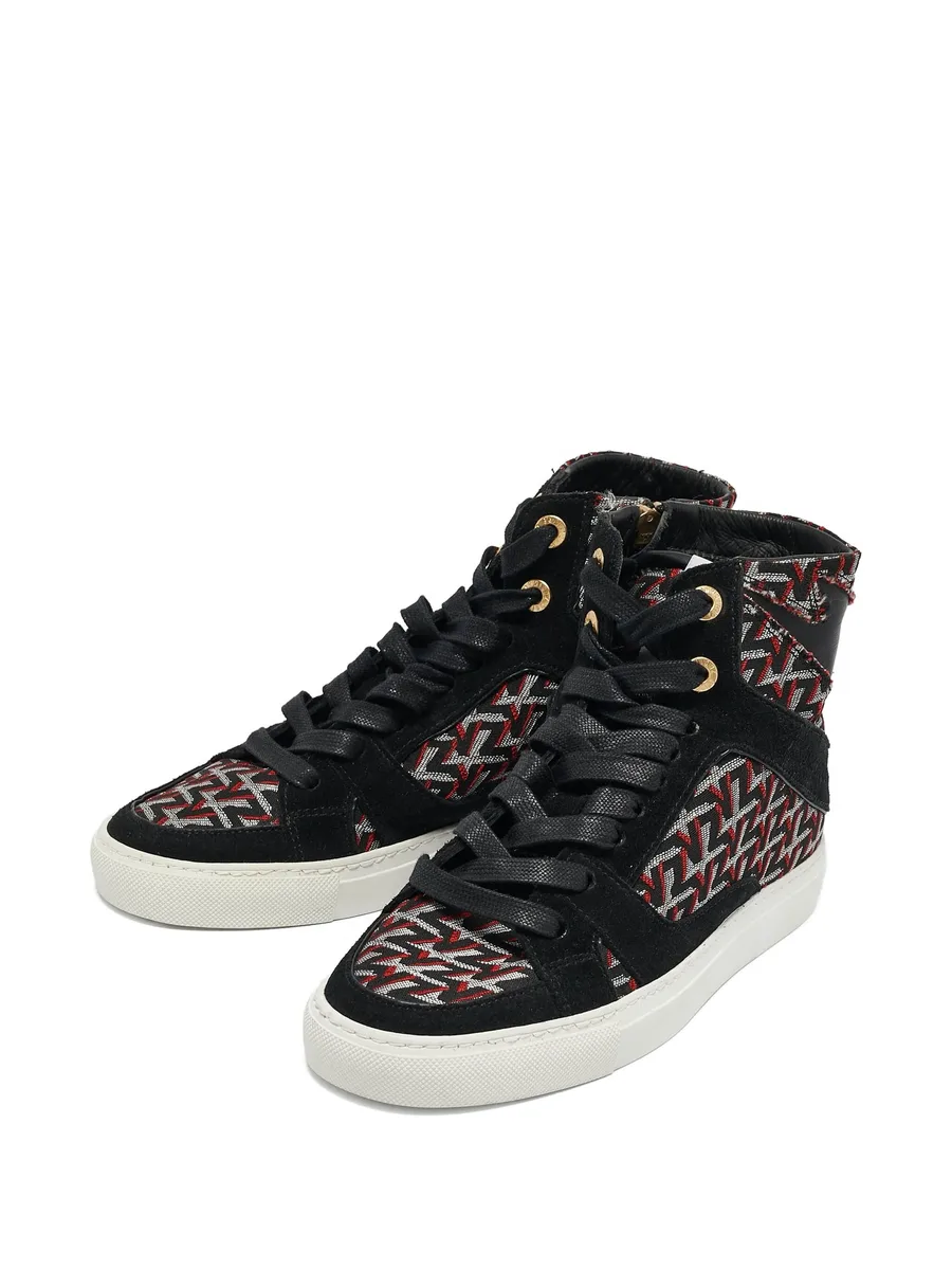 all-over logo lace-up sneakers 10