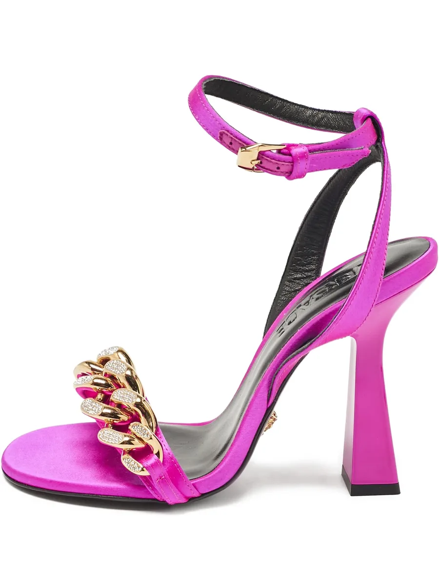 110mm chain-embellished heeled sandals 1
