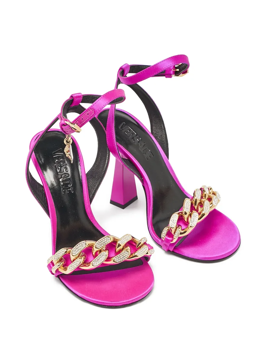 110mm chain-embellished heeled sandals 3