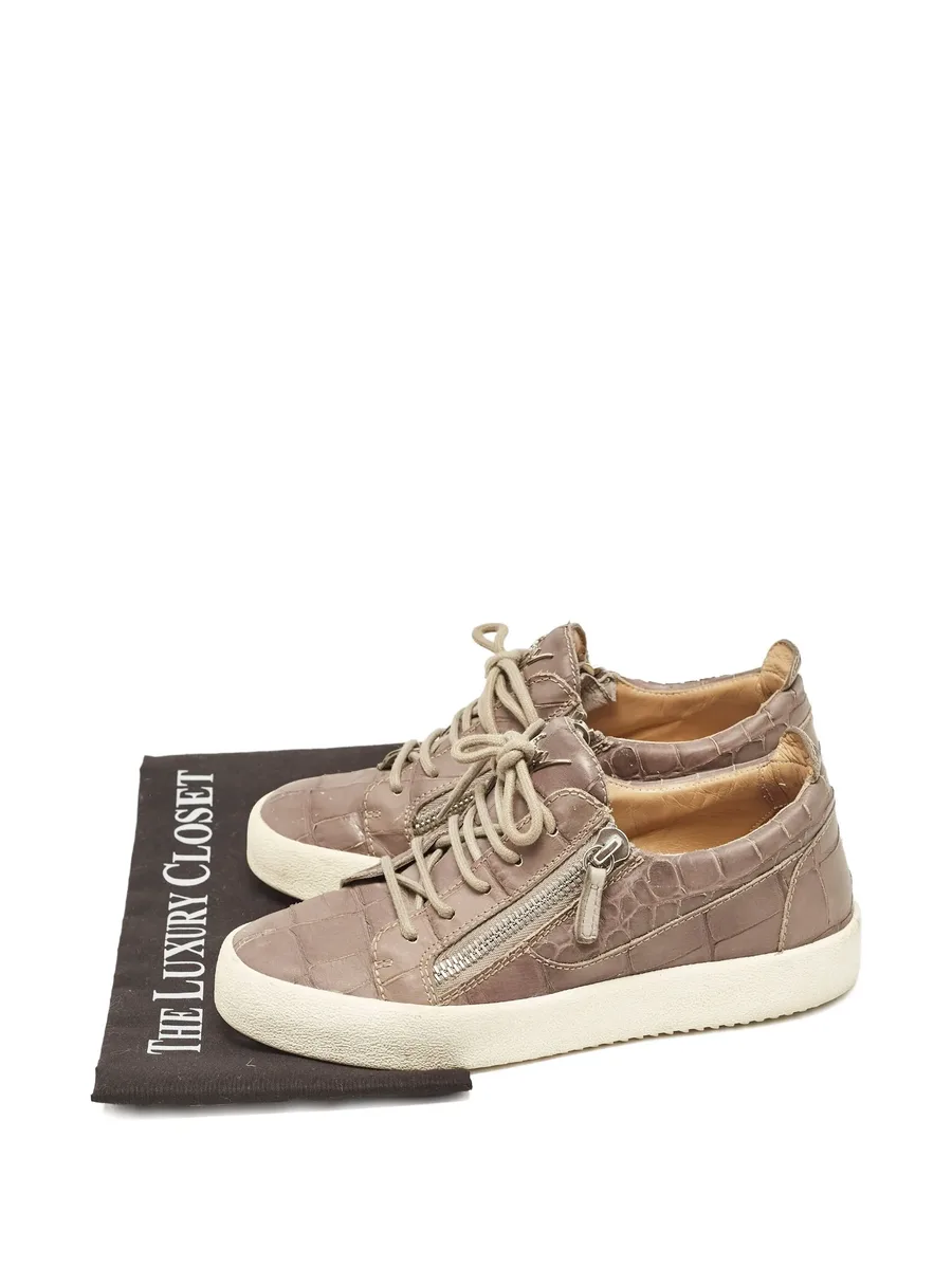 crocodile-embossed sneakers 10