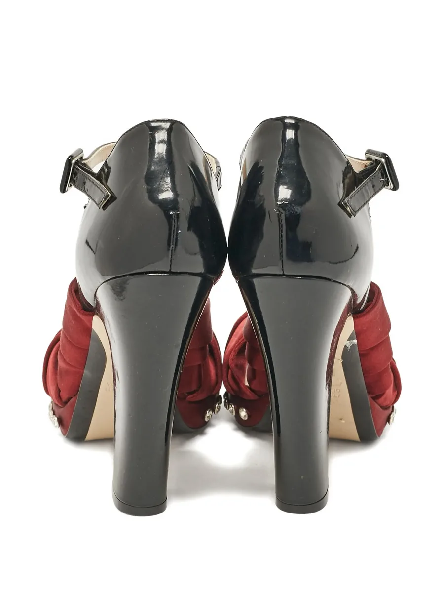 pre-owned 120mm knotted sandals 5