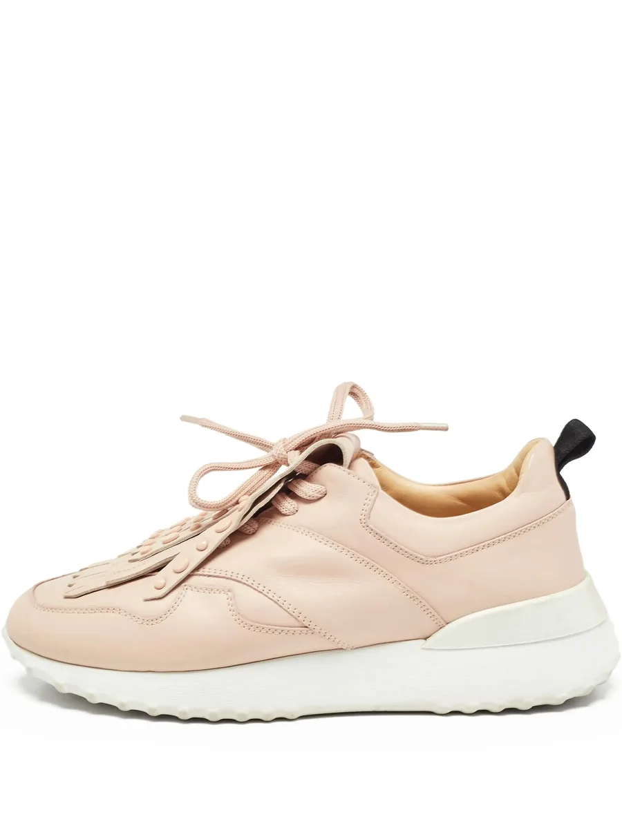 fringed leather sneakers 1
