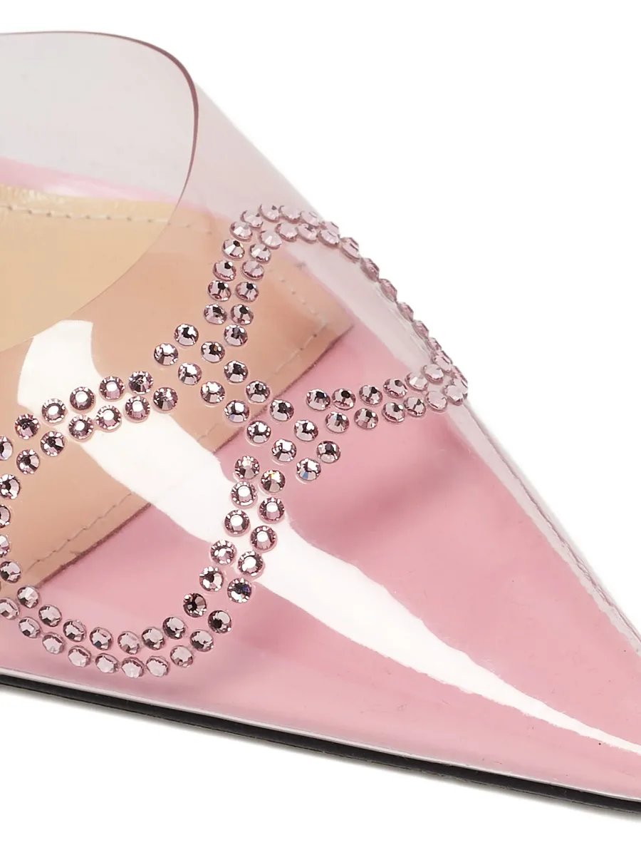 pre-owned 100mm embellished pumps 12