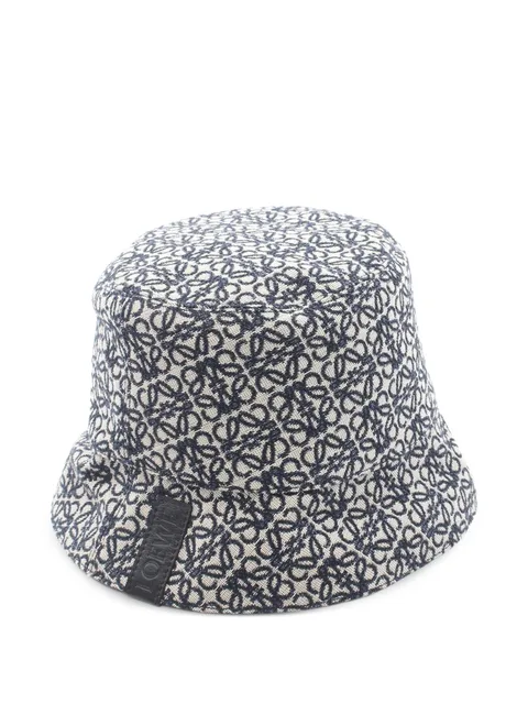 2010s Anagram-pattern jacquard bucket hat