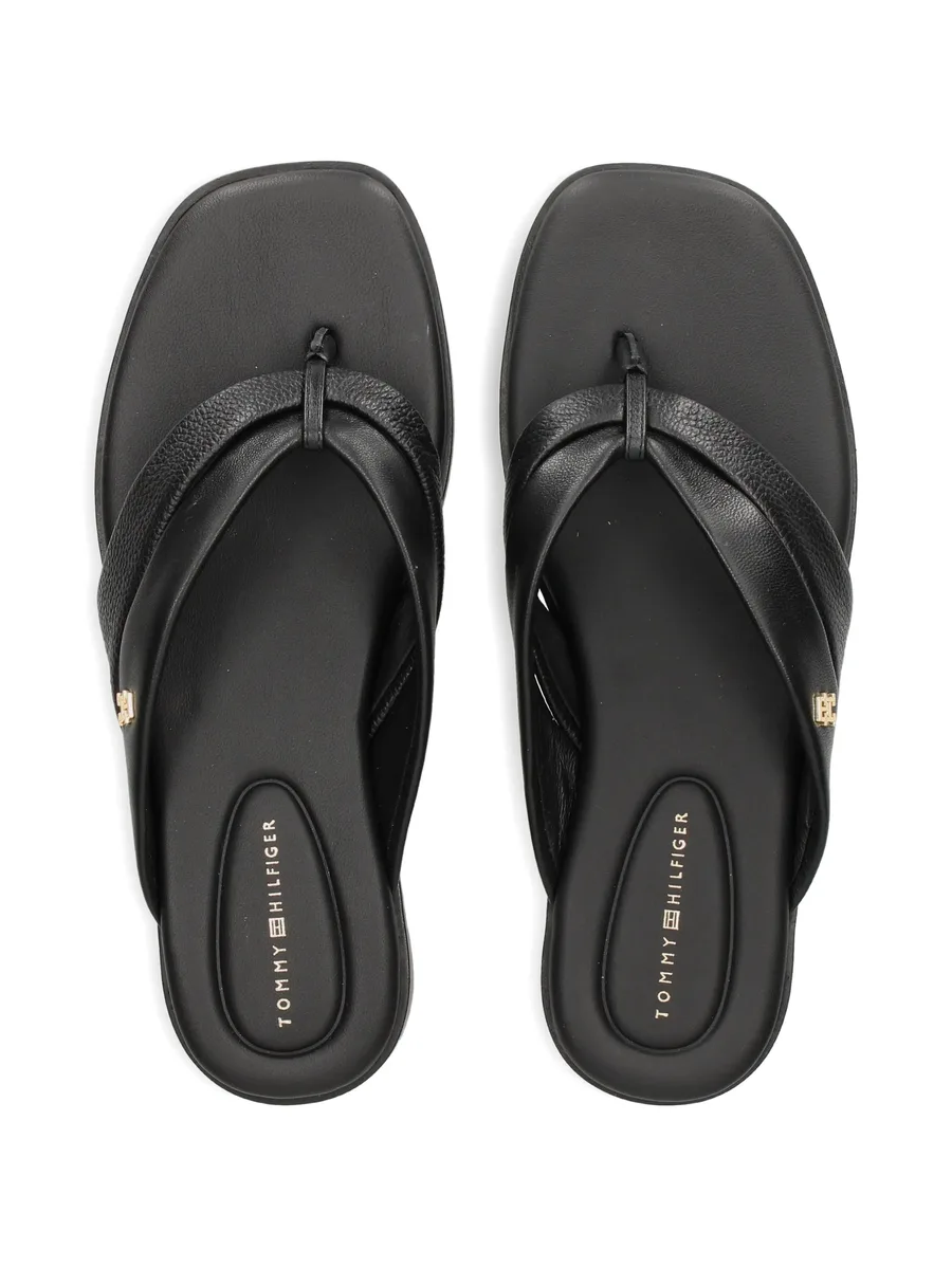 monogram-plaque leather sandals 5