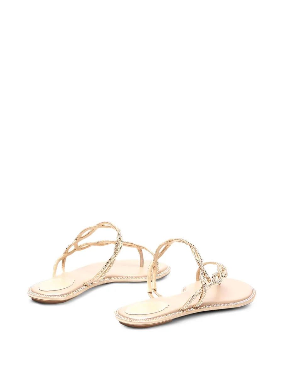 rhinestoned thong sandals 4