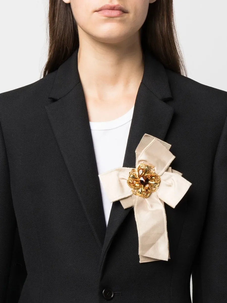 2000s rhinestone-embellished box brooch 4