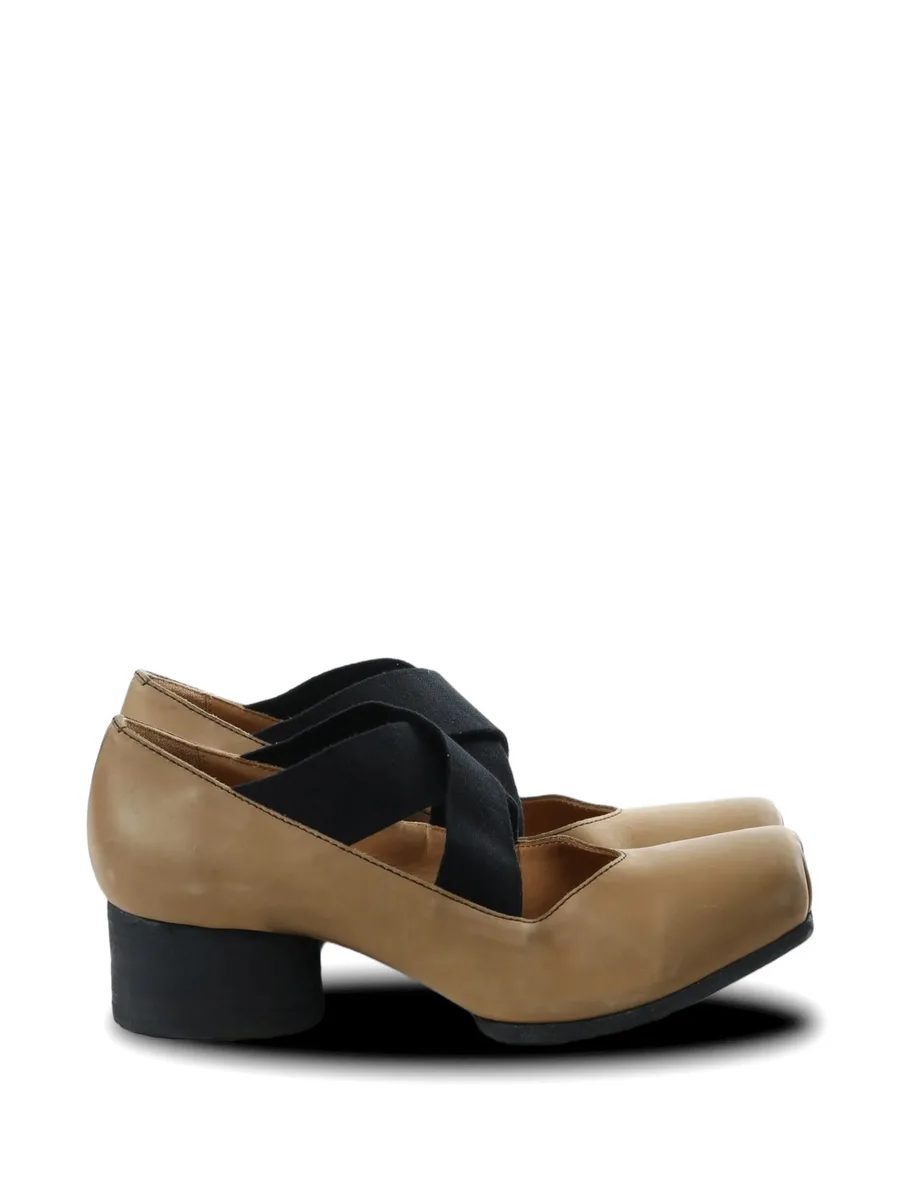 cross-strap square-toe pumps 2
