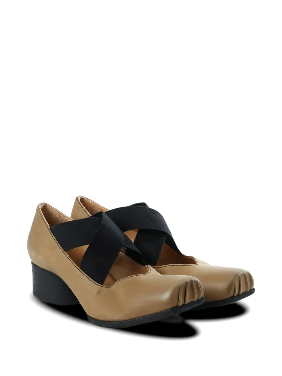 cross-strap square-toe pumps 4