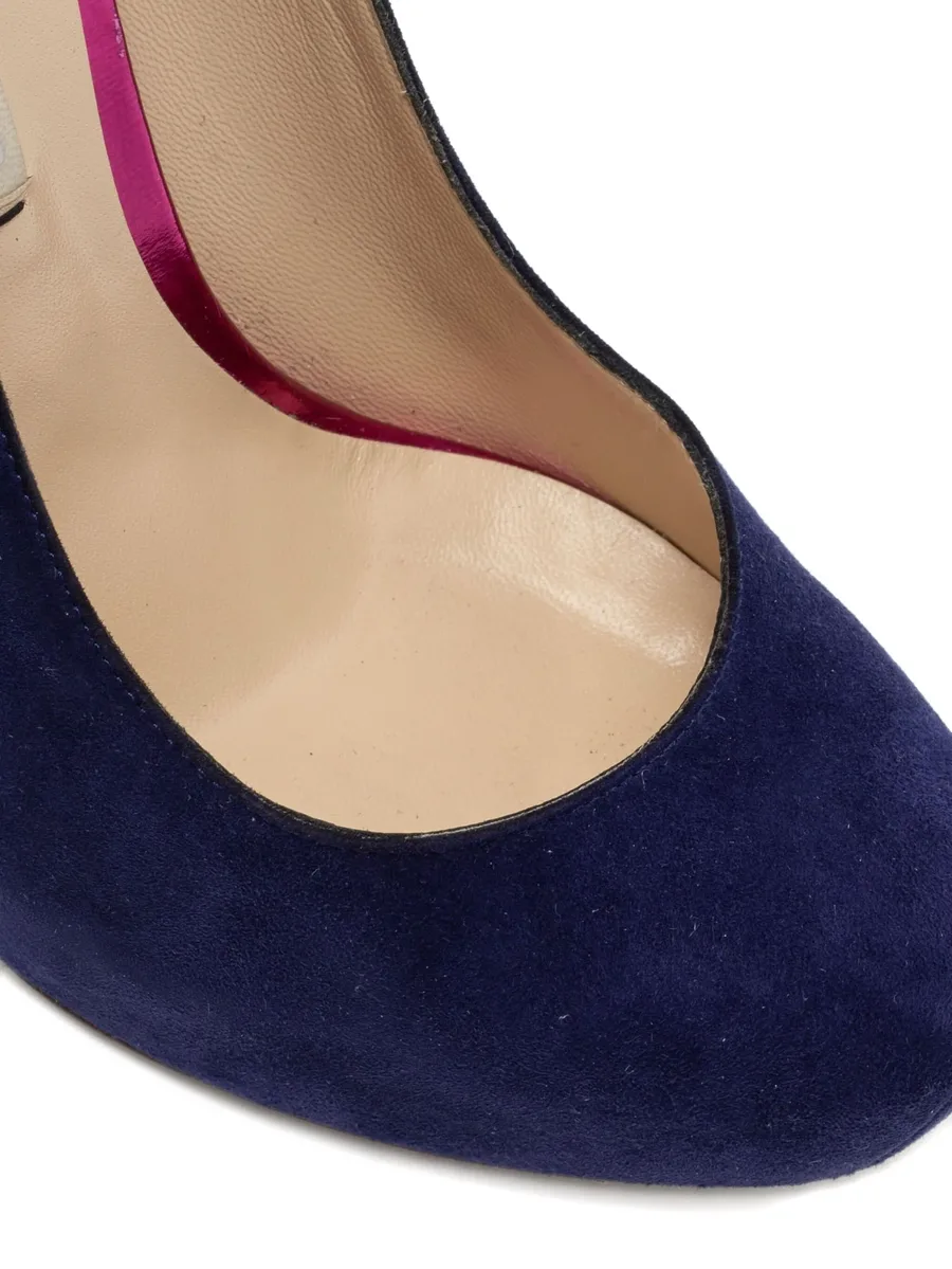 Pre-owned 125mm suede platform pumps 12