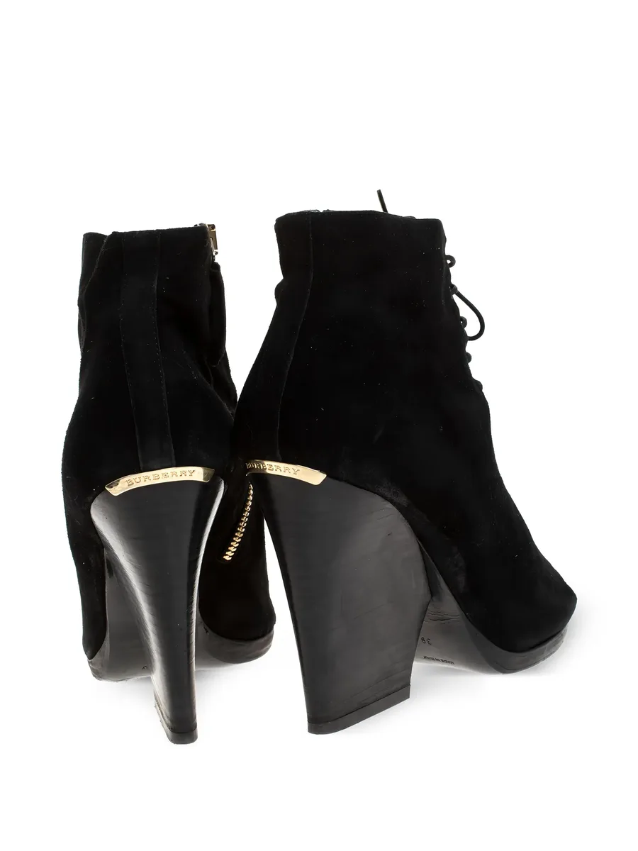 105mm lace-up peep-toe ankle boots 3