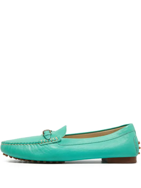 pre-owned leather loafers