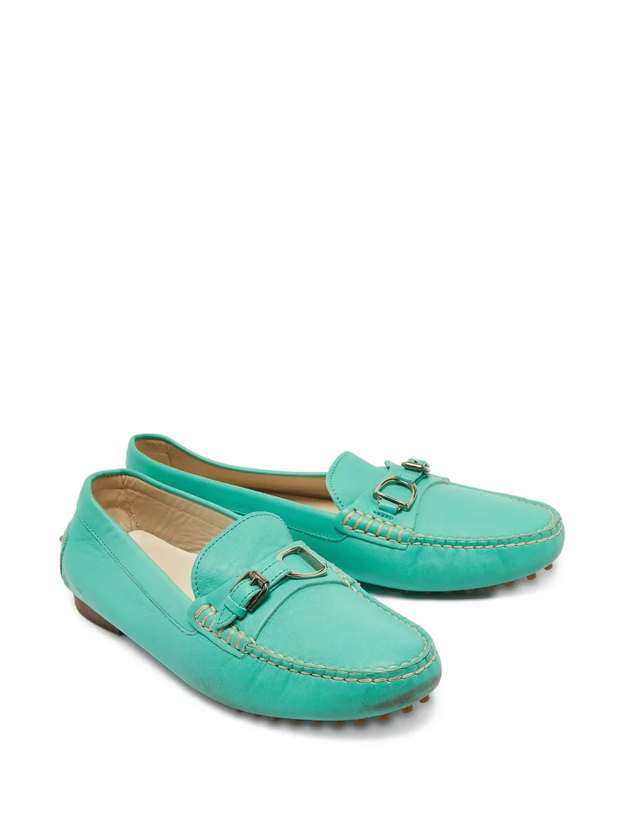 pre-owned leather loafers 3