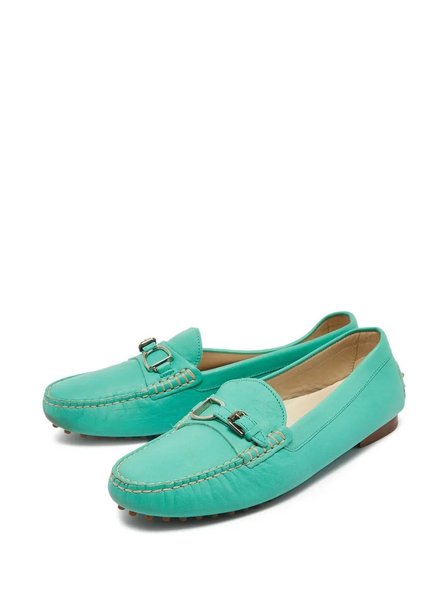pre-owned leather loafers 8
