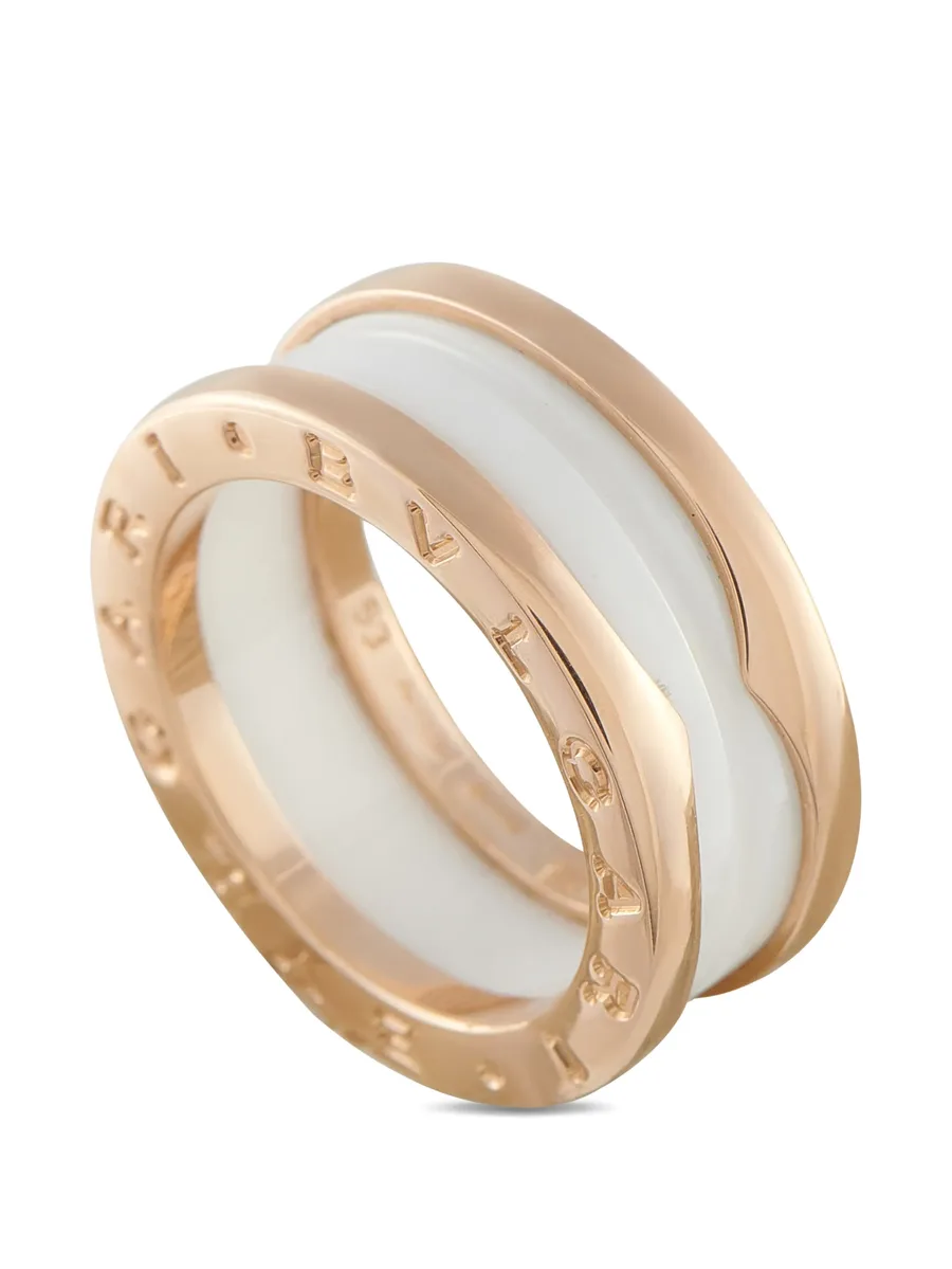 white ceramic rose gold ring 3