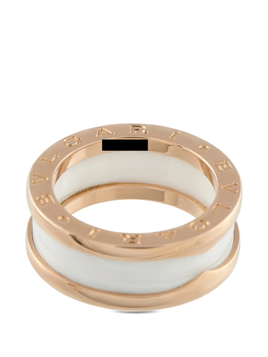 white ceramic rose gold ring 6