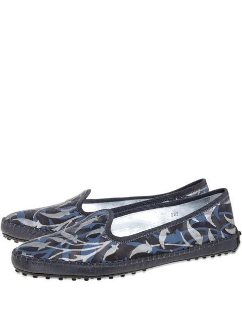 Gommino floral-print slip-on sneakers