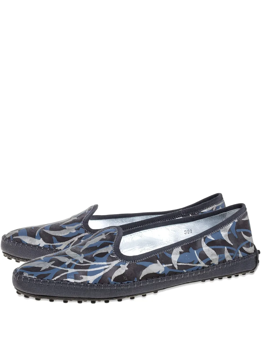 Gommino floral-print slip-on sneakers 1