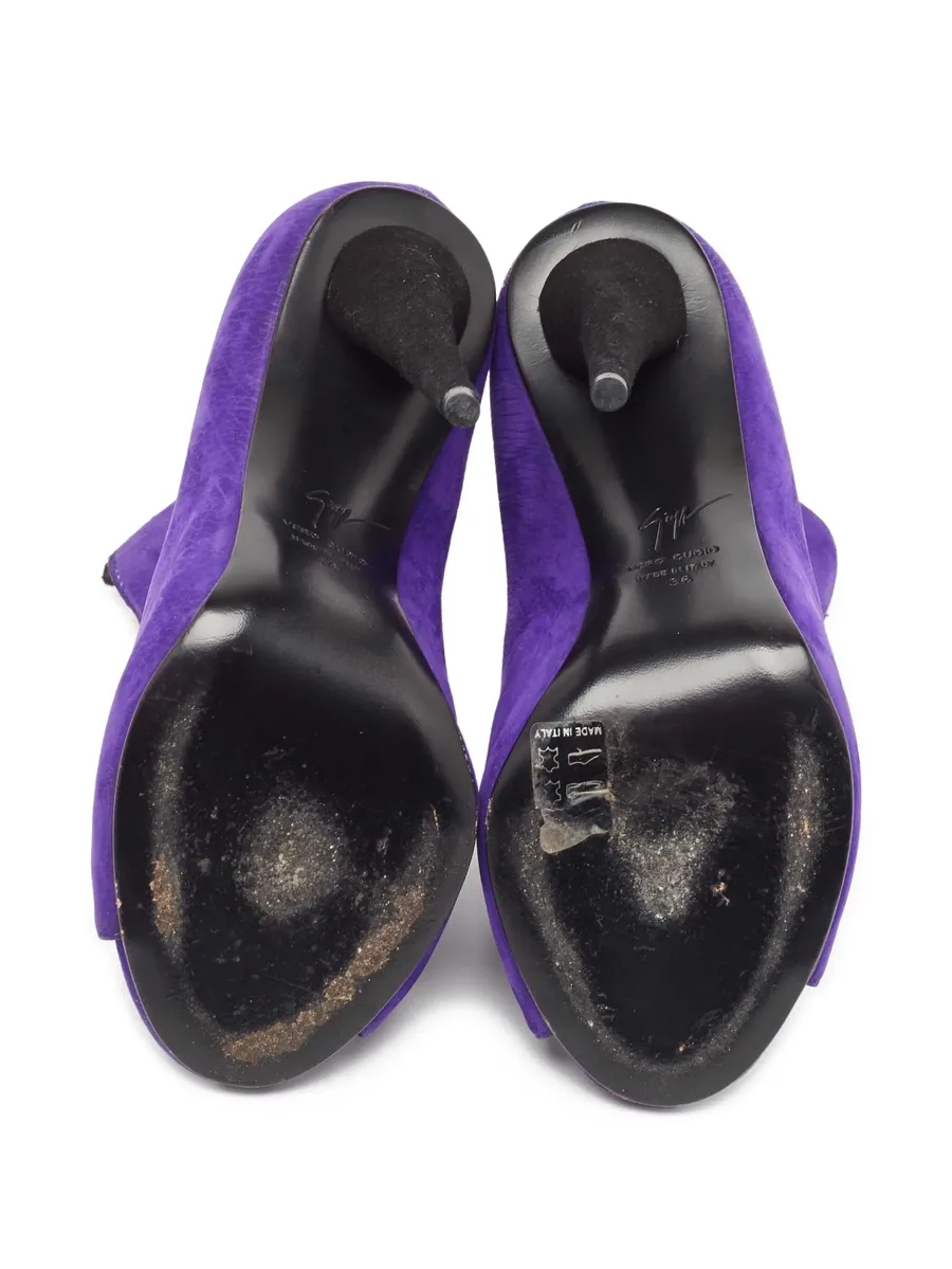 130mm leather ankle boots 10