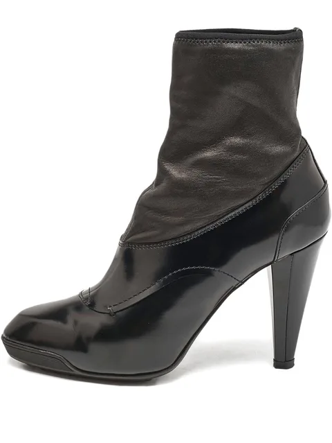Pre-Owned 100mm leather ankle boots