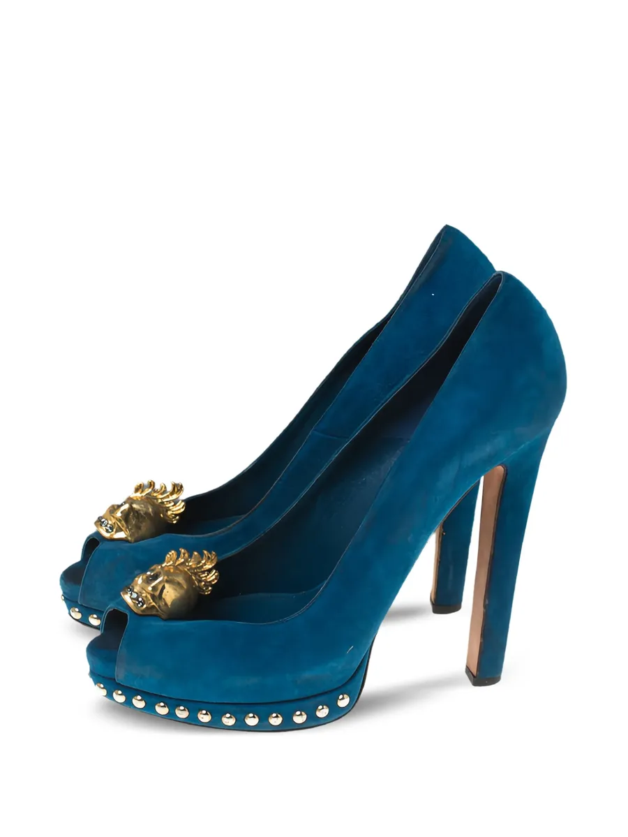 140mm skull-embellished peep-toe sandals 14
