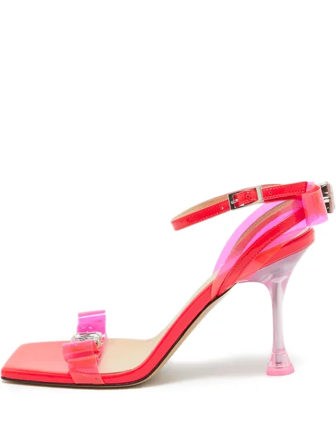 pre-owned 90mm transparent-strap sandals
