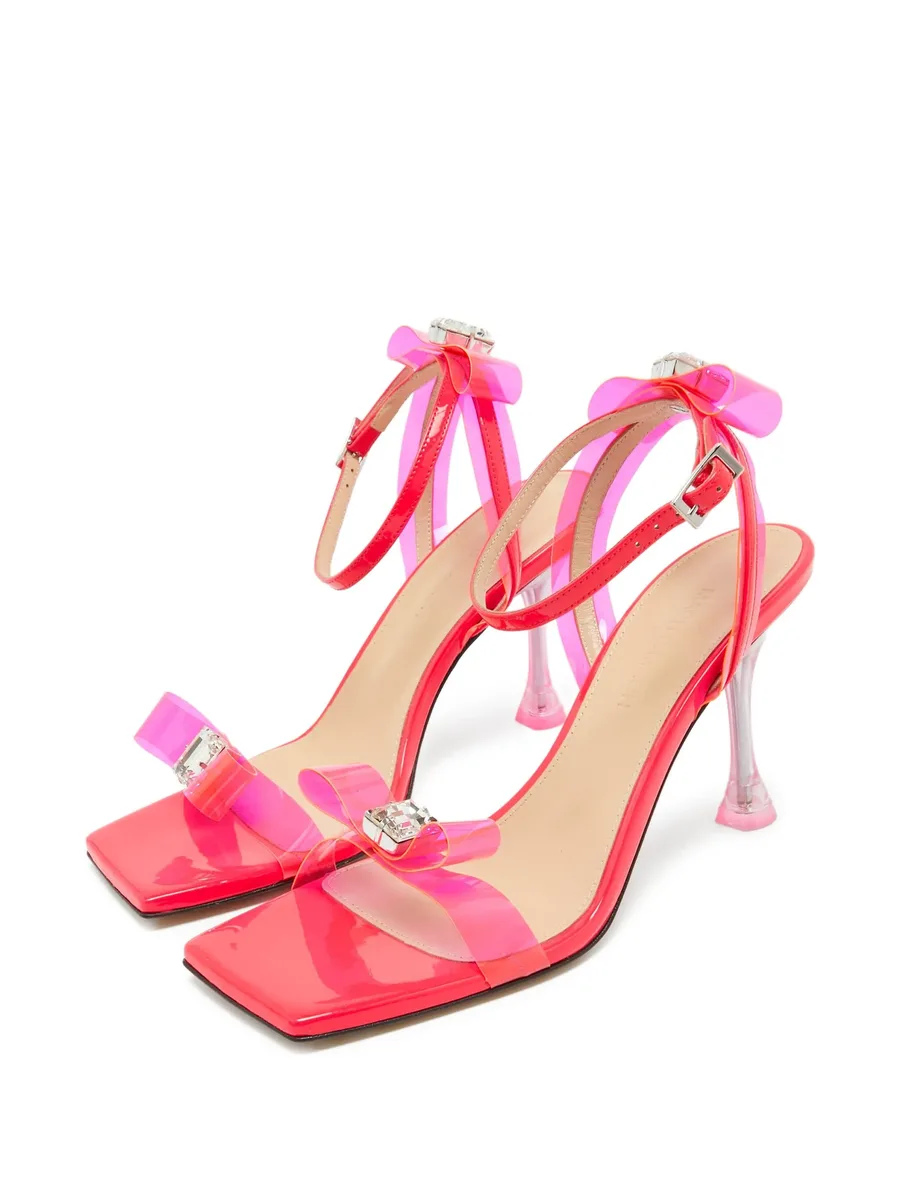 pre-owned 95mm bow-detailed sandals 5