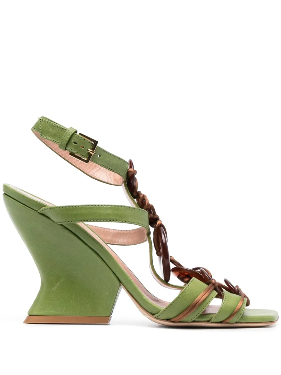 90mm sculpted-wedge heel sandals 2