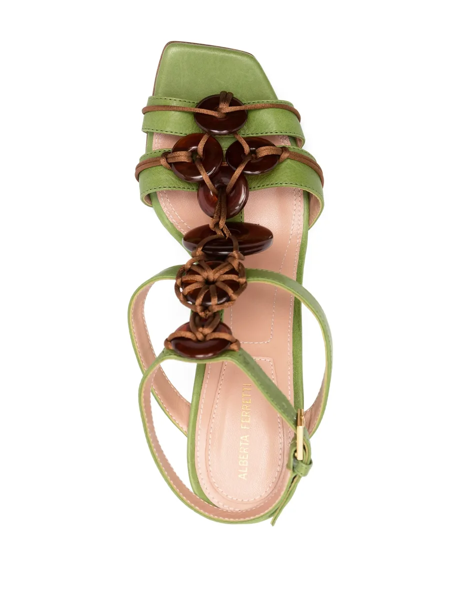90mm sculpted-wedge heel sandals 7