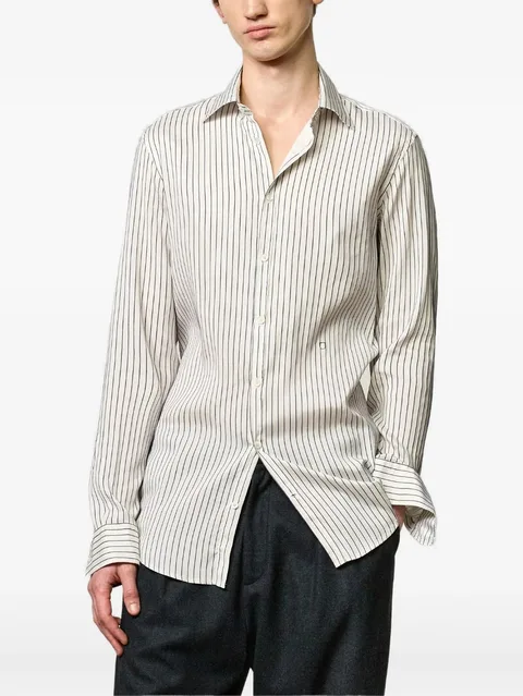Genova vertical-stripe shirt