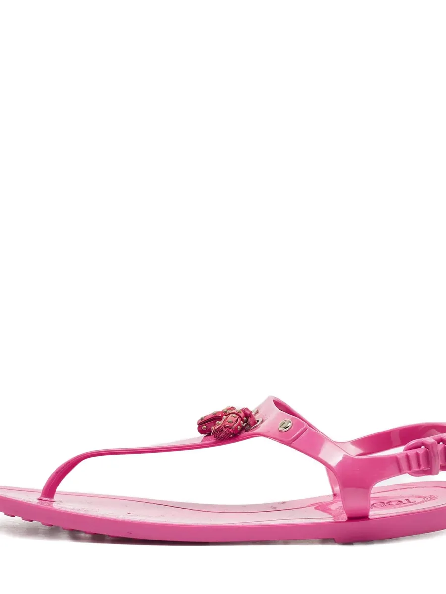 rubber embellished sandals 4
