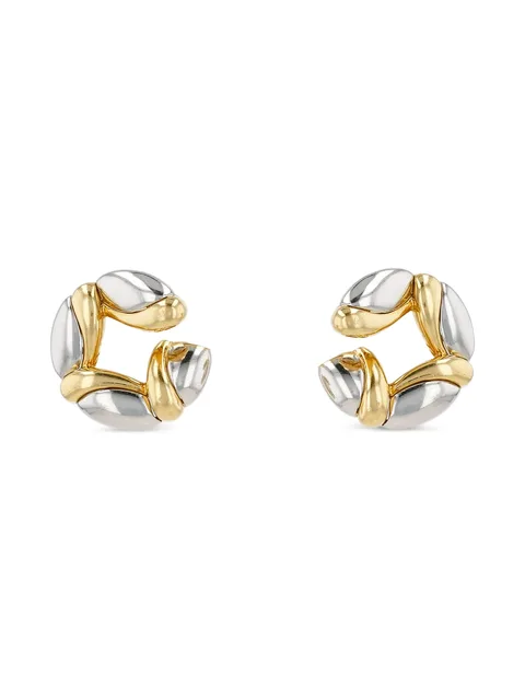 1990s yellow gold hoop earrings