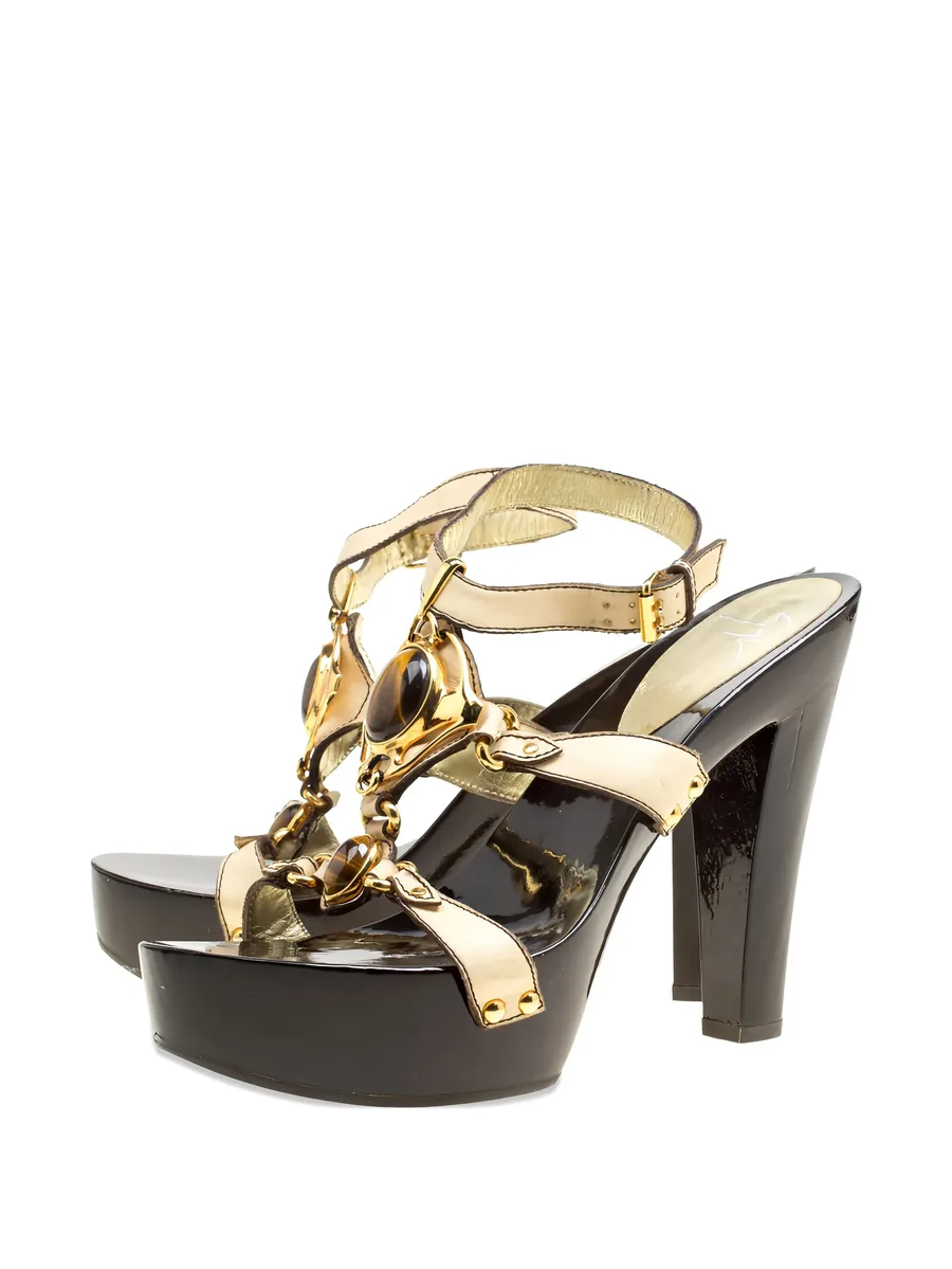 140mm embellished platform sandals 3