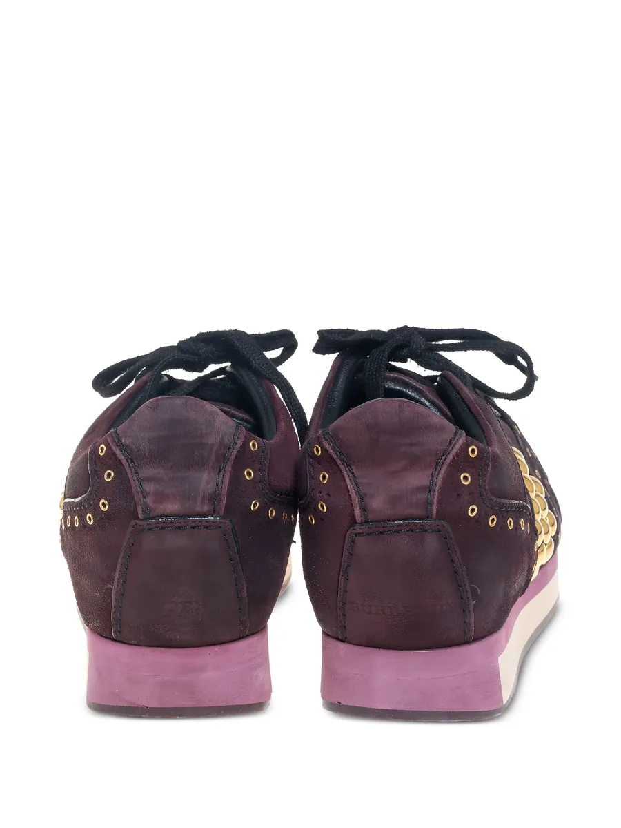 stud-embellished suede sneakers 5