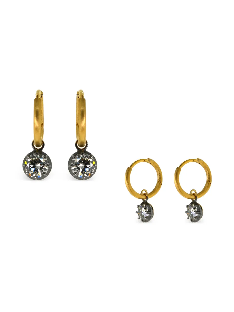 small diamond hoop earrings 2
