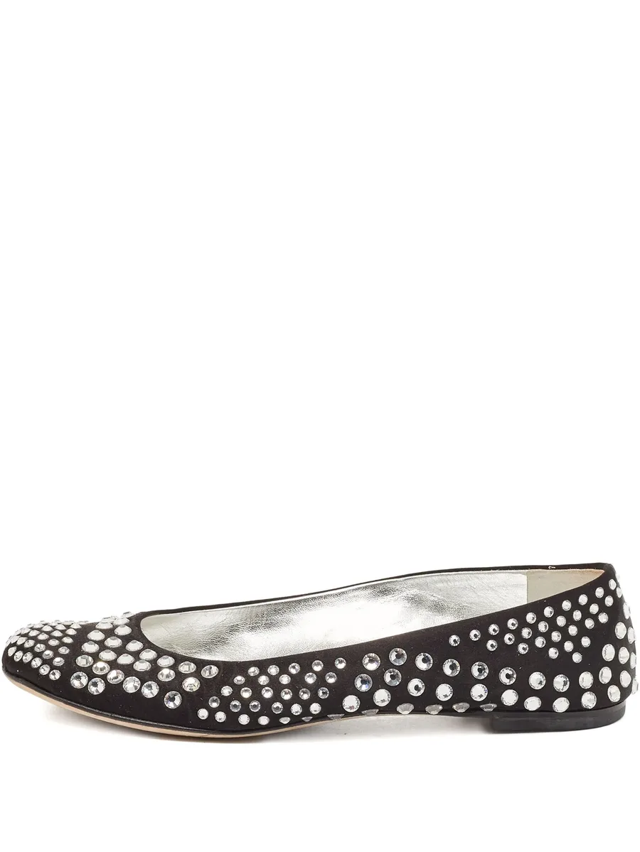 Pre-owned crystal-embellishment ballet flats 2