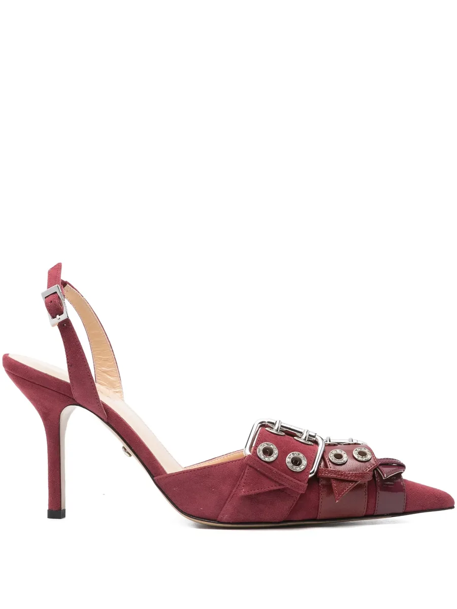 100mm buckle-detail eyelet pumps 1